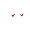 wholesale S925 Metal Drip Glue Butterfly Stud Earrings for Women, Light Luxury Fashion, Minimalist and Exquisite Earrings, Korean Version New Trend-0-4