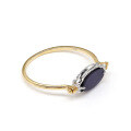 wholesale 925 Silver Gold-Plated Natural Iolite Reversible Vintage Ring for Wholesale-0-1