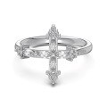 wholesale S925 Sterling Silver Cross-Border Women's Ring with Exquisite Crown, Bow, Teardrop, and Marquise Zircon Design, Light Luxury Advanced Band-0-12