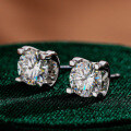 S925 Silver Moissanite Bull Head Stud Earrings for Women-0-0