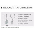 S925 Sterling Silver 3-Carat D Color Moissanite Luxury Halo Stud Earrings-0-10