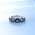 wholesale S925 silver, manufacturer direct supply colored crystal ring for women,-0-2