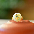 wholesale 925 Silver Gold-Plated, Enamel Phoenix Inlaid with Hetian Jade, Certificate Included, New Chinese Antique Style Ring for Women-0-5