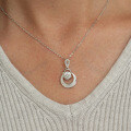 Sterling Silver 1-Carat Moissanite Star Moon Pendant Necklace-0-1