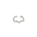wholesale S925 Sterling Silver Korean Version INS Niche Design Double-Layer Twisted Wave Texture Ear Cuffs for Non-Pierced Ears-0-5