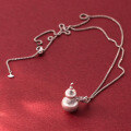 wholesale S925 Silver Fresh and Sweet Ins Style Niche Design Exquisite Brushed Gourd Necklace Y02077-0-2