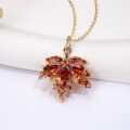 wholesale 18K Rose Gold Maple Leaf Pendant European and American Fashion Direct Factory Sales Cross-Border Hot Style Available for Dropshipping-0-0