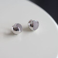 wholesale Silver design-inspired minimalist earrings for women, elegant hoops, unique bean-shaped earrings-0-0