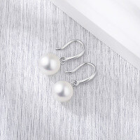 wholesale Metal material small fresh retro tassel pearl earrings simple women's ear stud ear drop jewelry temperament hot selling Europe and America cross-border ear drop-001240 925 silver