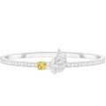 wholesale 925 Silver Gold Plated Bracelet with High Carbon Diamond, Bojia Fancy Yellow Cushion Cut, Wing Design, Versatile Jewelry for Women-0-4