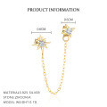 wholesale S925 Sterling Silver Butterfly Sweet Light Luxury Zircon Earrings For Women, Fashion Cross-border Star Moon Earrings-0-5