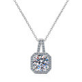 wholesale PT950 gold-plated S925 necklace for women with moissanite backpack pendant, full diamond pave setting, factory direct wholesale-0-4