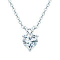 S925 Silver 2ct D Color Moissanite Heart Pendant Necklace Wholesale-0-7