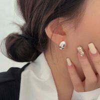 wholesale S925 Sterling Silver Simple and Elegant Small Silver Bead Ear Clasp for Women, Korean New Style Small and Exquisite Ear Stud Earring-Sterling silver