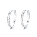 wholesale S925 sterling silver irregular wheat grain pattern ear clips, simple and stylish for commuting, fresh and delicate with elegant temperament-0-4