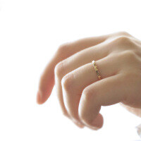 wholesale 925 Sterling Silver Playful Row of Hearts Ring for Women, Minimalist and Versatile Niche Design New Style Band-Copper with gold plating Adjustable opening