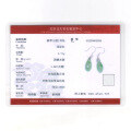 wholesale 925 Sterling Silver Embroidered Hanfu Cheongsam Retro Earrings with Certificate, A-Grade Jade Earrings, Ice-Glutinous Rice Grain Waterdrop Jadeite Earrings-0-3