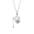 S925 Sterling Silver Moissanite Zodiac Necklace for Women-0-3