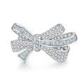 wholesale S925 Sterling Silver Bow Ring Full of High-Carbon Zirconia, Illusion Butterfly Pendant Light Luxury Ring for Women-0-4