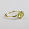wholesale Zircon, new minimalist commuter irregular peridot white fashion high-end pendant and ring set for women-0-3