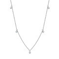 wholesale 925 Sterling Silver Korean Minimalist Design Moissanite Necklace for Women, Fashion Trendy Versatile Collarbone Chain Does Not Fade-0-4