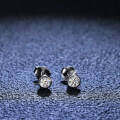 Sterling Silver T&Co Bubble Earrings with Moissanite for Women-0-0