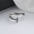 wholesale S925 Sterling Silver Korean-style Creative Multi-layer Rotating Screw Ring Trendy Accessory Fashionable Personality Index Finger Ring-0-0