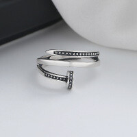 wholesale S925 Sterling Silver Korean-style Creative Multi-layer Rotating Screw Ring Trendy Accessory Fashionable Personality Index Finger Ring-387FJ/approx. 2.7g>Adjustable opening