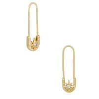 wholesale Metal Minimalist Stud Ear Cuffs With Creative Euro-american Cross-border Paperclip Patterns-gold