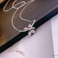 wholesale Silver Metal Material Maker S999 Plain Silver Chime Pendant Lily of the Valley Blooming Necklace for Women, Small Fresh Style Gift for Girlfriend or Best Friend-0-3