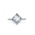 Sterling Silver 3ct Moissanite Ring, Women's Princess Radiant Square Cut Wholesale-0-3