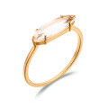 wholesale S925 Sterling Silver Natural Rock Crystal Ring for Women, Minimalist and Versatile OL Understated Style Band-0-1
