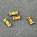 wholesale Gold-plated S925 ancient silver enamel six-word mantra lotus barrel bead waist bead DIY bracelet cord-0-0