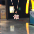 wholesale S925 Sterling Silver Rotating Pinwheel Necklace Pendant for Women, Collarbone Chain, Gift for Girlfriend on Valentine's Day-0-0