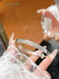 wholesale 9999 Pure Silver Full Star Solid Silver Bracelet for Women, Fashionable High-End Solid Bangle, Gift for Mom-0-20