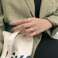 wholesale S925 Sterling Silver Korean Style Versatile Silver Ring INS Minimalist Niche Asymmetric Double-Layer Open Adjustable Ring for Women-0-2