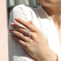 925 Silver Cross-border Hot-Sell Waterdrop Moissanite Ring Factory Wholesale-0-1
