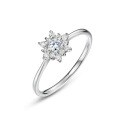 wholesale S925 sterling silver new stylish trendy snowflake ring for women with moissanite, unique niche matching couple rings, wholesale from manufacturer-0-4