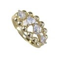 wholesale S925 Gold-Plated Silver Zhuzhu Fashion Row Ring, Trendy Jewelry Romantic Series for Women-0-4