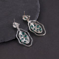 wholesale S925 Sterling Silver European & American Style Personalized Gemstone Earrings with Crystal Diopside, Luxurious and Whitening Earrings for Women-0-4