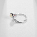 wholesale S925 Silver Designer Sense Light Luxury High-End Natural Gemstone Ring, Prosperity Series, Inlaid with Natural Colored Gemstones-0-2