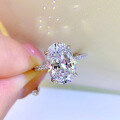 wholesale 925 Silver New Style Simulated Diamond Oval 8*12 Radiant Cut European and American Bestseller-0-2