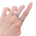 wholesale S925 silver jewelry, European and American new style, purple diamond and white diamond row ring, fashionable commuting and daily wear ring-0-4