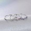 wholesale S925 Sterling Silver Cross-Border Sweet Ring Tail Ring Women's Fashion Closed Ring with Colorful Zirconia Simple-0-3