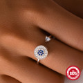 wholesale S925 Sterling Silver adjustable rotating bow ring with a decompression opening and bright silver finish-0-3
