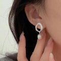 wholesale S925 Sterling Silver Women's Korean Booth Vintage Baroque Pearl Earrings New Stud Earrings-0-4
