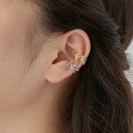 wholesale S925 Sterling Silver U-shaped Grass Leaf Design Minimalist Small Luxury Ear Clips for Women-0-0