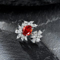 wholesale 925 Silver Openable Ring with Spey Jewelry's New 2ct 7*9mm Oval Ice-Cut Padparadscha-Colored High-Carbon Diamond-0-2