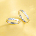wholesale S925 Sterling Silver Open-Ended Minimalist Couple Rings, Niche Design for Valentine's Day Gift-0-2