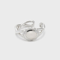 wholesale S925 silver plated with 14K gold Japanese-style wholesale jewelry manufacturer, simple and versatile opal clip-on earrings-Opal ear clip (single) >925 silver